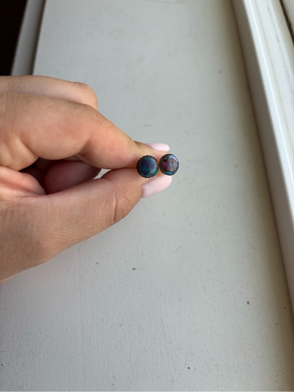 Spiny Turquoise Stud Earrings